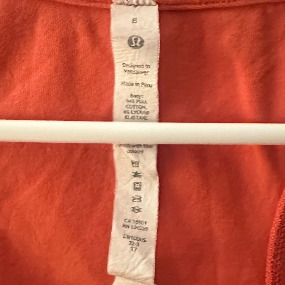 lululemon athletica Vibrant Orange Tank Top -Preloved